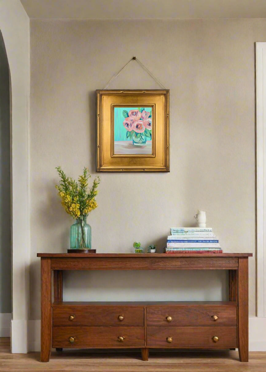 painted canvas flowers diy art