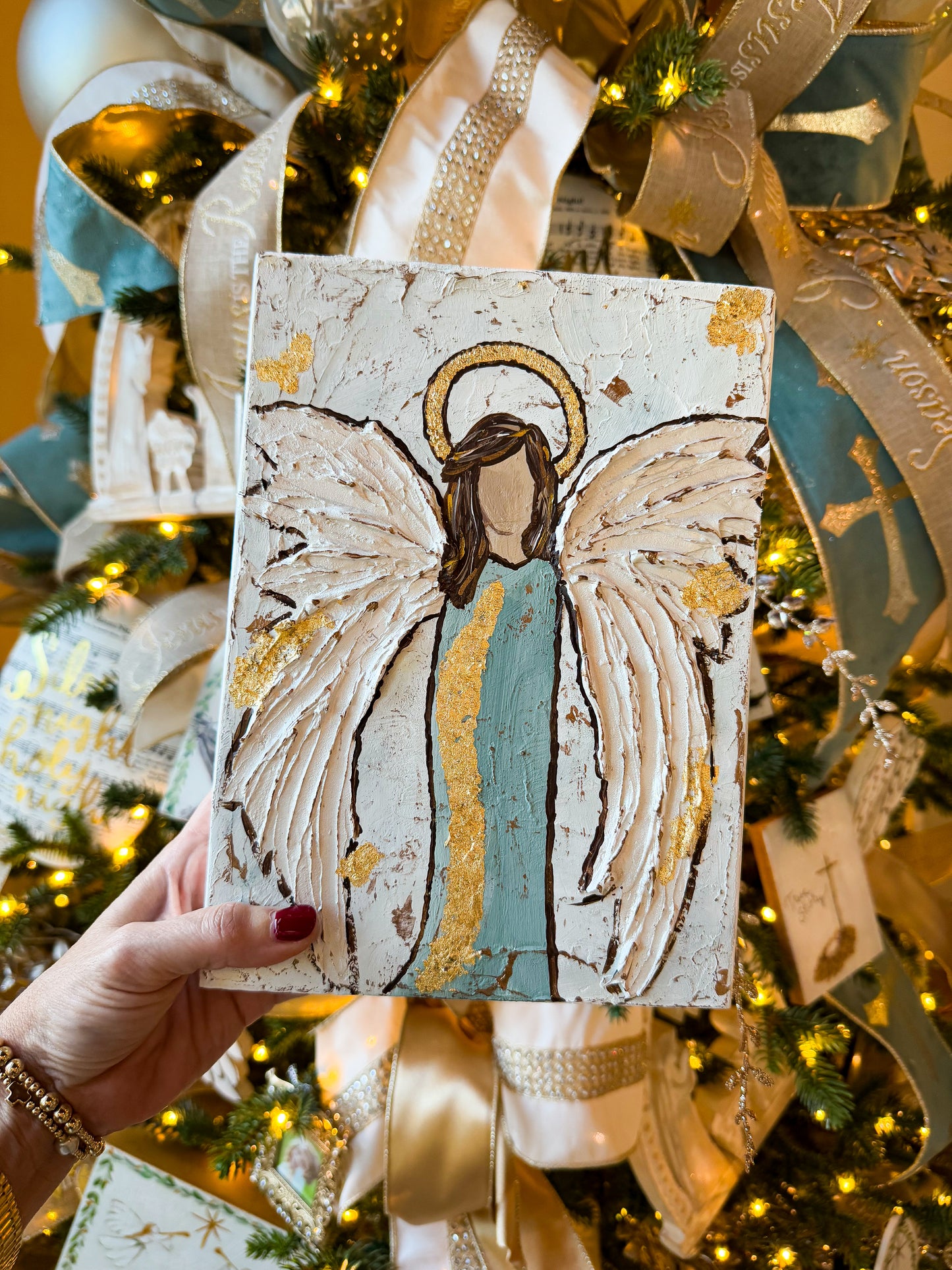 Angel with Hidden Prayers * Customize with your prayer words or names*