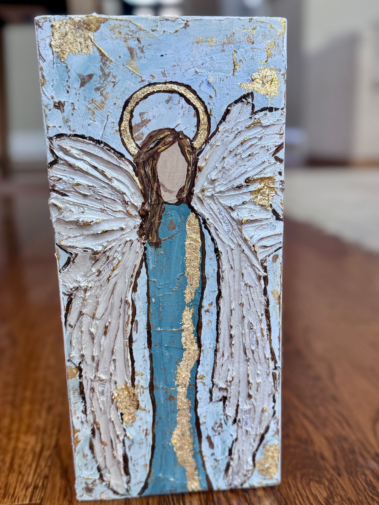Angel with Hidden Prayers * Customize with your prayer words or names*